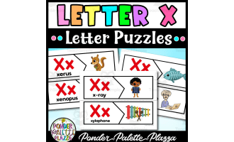 Letter X Puzzles - Letter X Beginning Sound