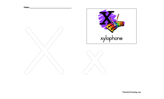 Letter X Tracing Worksheet