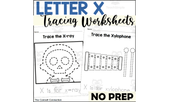 Letter X Tracing Worksheets