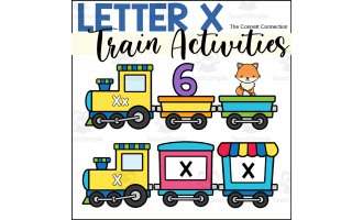 Letter X Train Alphabet Worksheets and Centers