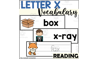 Letter X Vocabulary and Tracing Cards