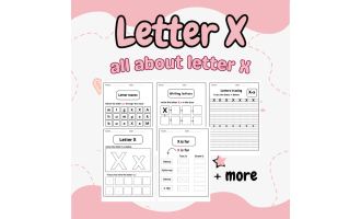 letter xletter x worksheets for preschool - tracing letter x printable