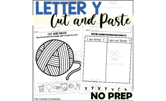 Letter Y Cut and Paste Worksheets