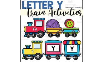Letter Y Train Alphabet Worksheets and Centers