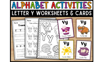 Letter Y Worksheets and Flashcards | Back To School Activity