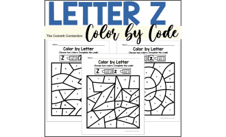Letter Z Alphabet Color by Code