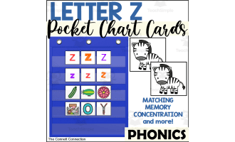 Letter Z Pocket Chart Cards