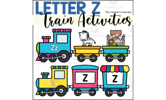 Letter Z Train Alphabet Worksheets and Centers