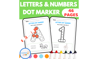 Letters and Numbers Dot Marker Worksheets