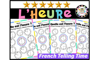 L'heure French Telling Time Activities to the Hour & Half Hour