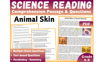 Life Science Reading Comprehension Passage: Animal Skin (PDF)