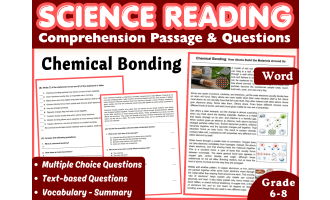 Science Reading Comprehension Passage: Chemical Bonding (Word)