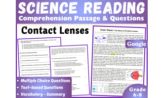 Life Science Reading Comprehension Passage: Clear Vision (Docs)