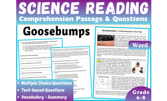 Life Science Reading Comprehension Passage: Goosebumps (Word)