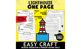 Lighthouse One Page Paper Craft Activities