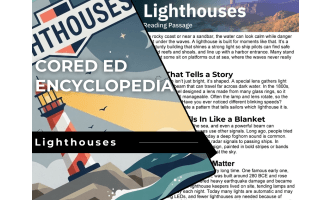 Lighthouses Reading Comprehension Passage - Cored Ed Encyclopedia