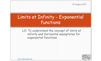 Limits at infinity - exponential functions