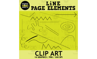 Decorative Line Elements Clip Art for Worksheets & Projects