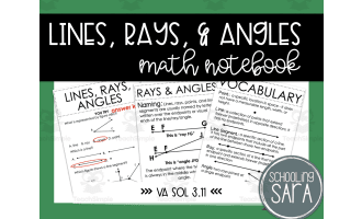 Lines, Rays, and Angles Math Interactive Notebook
