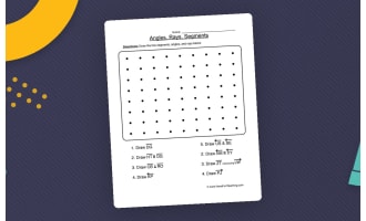 Lines Rays and Segments Worksheet