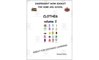 Literacy worksheets: Clothing, vol 2