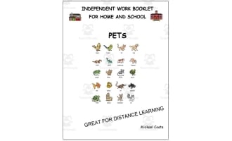 Literacy worksheets: pets