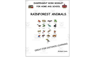 Literacy worksheets: Rainforest animals