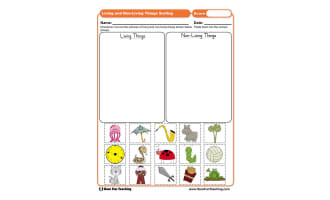 Characteristics of Living and Non-Living Things Worksheet by ...