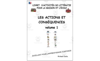 Livret d’activités de littératie et vocabulaire: Actions et conséquences volume 1