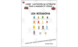 Livret d’activités de littératie et vocabulaire: Les boissons