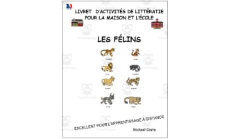 Livret d’activités de littératie et vocabulaire: Les félins