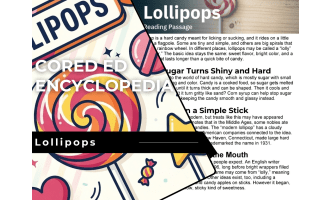 Lollipops Reading Comprehension Passage - Cored Ed Encyclopedia