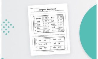 Long and Short Vowels Worksheet