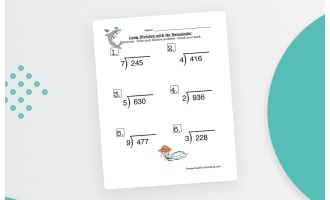 Long Division No Remainder Worksheet