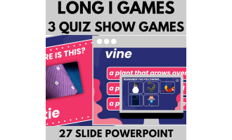 Long I: Letters Phonics Games and Activities - Three Quiz Show Games