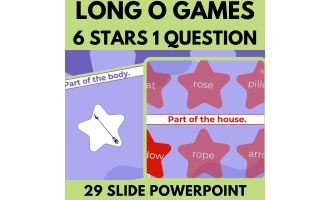 Long O: Letters Phonics Games and Activities - 6 Stars One Question