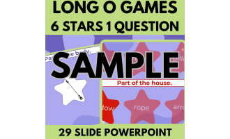 Long O: Sample Phonics Games and Activities - 6 Stars One Question