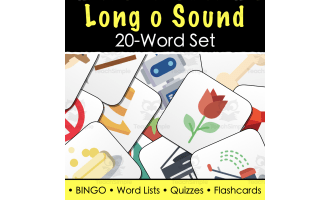 Long o Vowel Sound - Word Lists, Tests, BINGO - Print & Digital | 20-Word Set