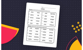 Long O Worksheet