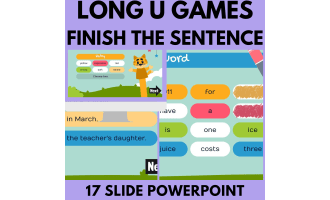 Long U: Letters Phonics Games and Activities - Finish the Sentence