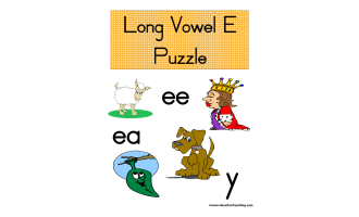 Long Vowel E Puzzle