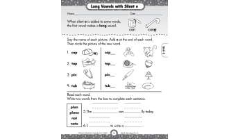 Long Vowels Printable Workbook