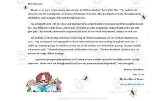 Lord of the Flies Unit Plan: Read through a choice of 2 different lenses!