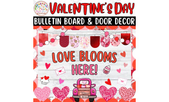 Love Blooms Here!: Feb & Valentine's Day Bulletin Boards & Door Decor