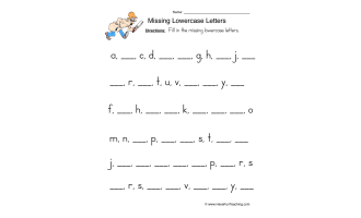 Lowercase Letter Order Worksheet