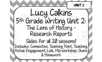research writing 5th grade Lucy Calkins Writing for 5th Grade | Unit 2: Research Reports