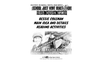 Main Idea and Details Activities: Bessie Coleman | Nonfiction Passage with Questions