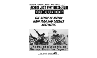 Main Idea and Details Activities: The Story of Mulan | Fiction Passage with Questions