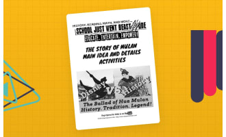Main Idea and Details Activities: The Story of Mulan | Fiction Passage with Questions