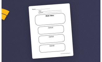 Main Idea and Three Details – Graphic Organizer